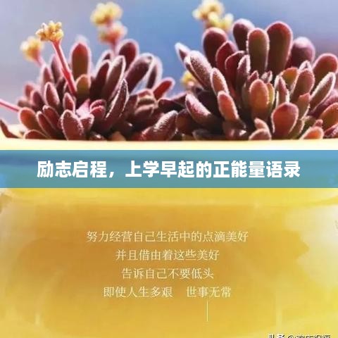 励志启程，上学早起的正能量语录
