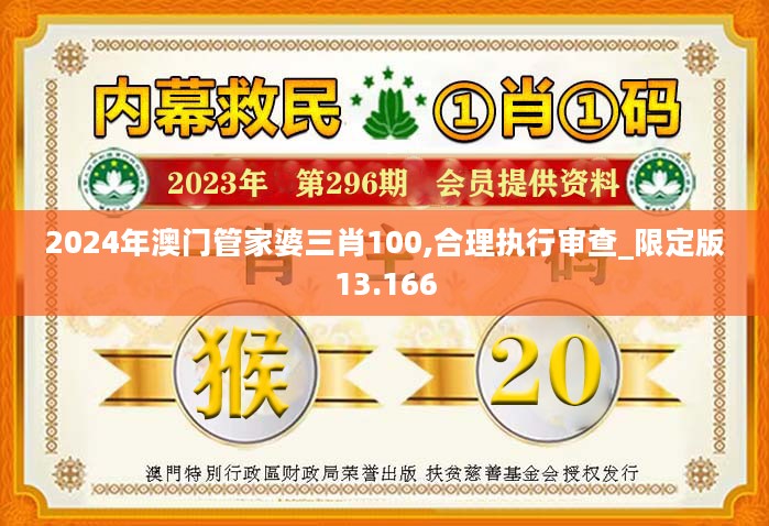 2024年澳门管家婆三肖100,合理执行审查_限定版13.166