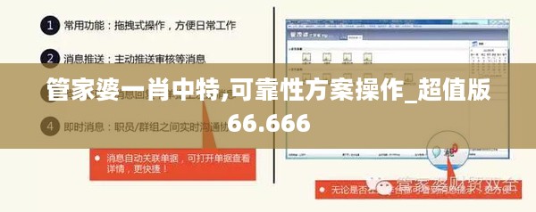 管家婆一肖中特,可靠性方案操作_超值版66.666