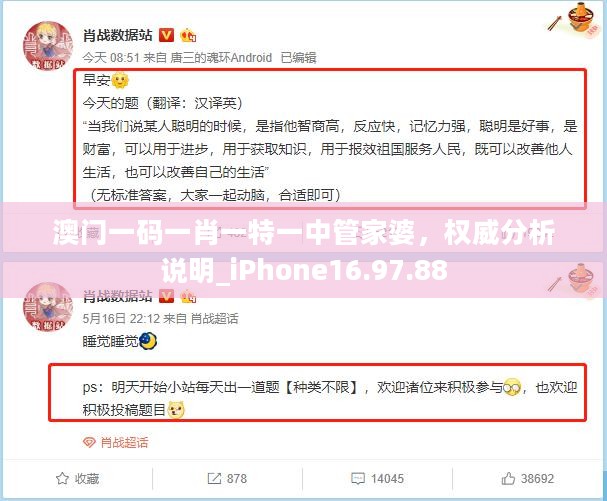 澳门一码一肖一特一中管家婆，权威分析说明_iPhone16.97.88