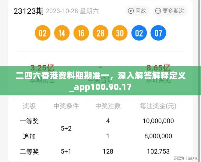 二四六香港资料期期准一，深入解答解释定义_app100.90.17