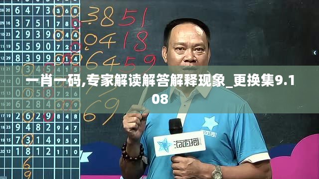 一肖一码,专家解读解答解释现象_更换集9.108