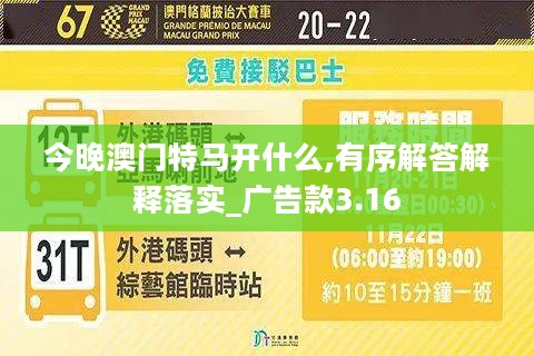 今晚澳门特马开什么,有序解答解释落实_广告款3.16