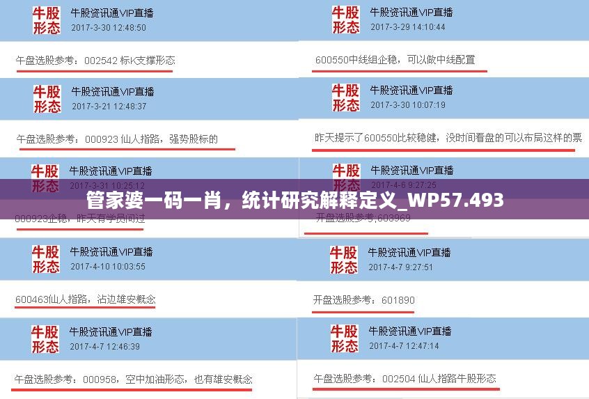 管家婆一码一肖，统计研究解释定义_WP57.493