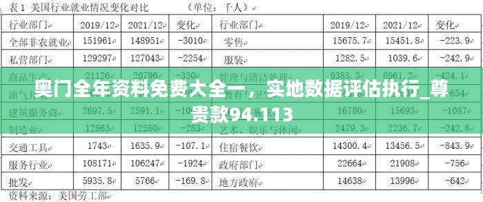 奥门全年资料免费大全一，实地数据评估执行_尊贵款94.113