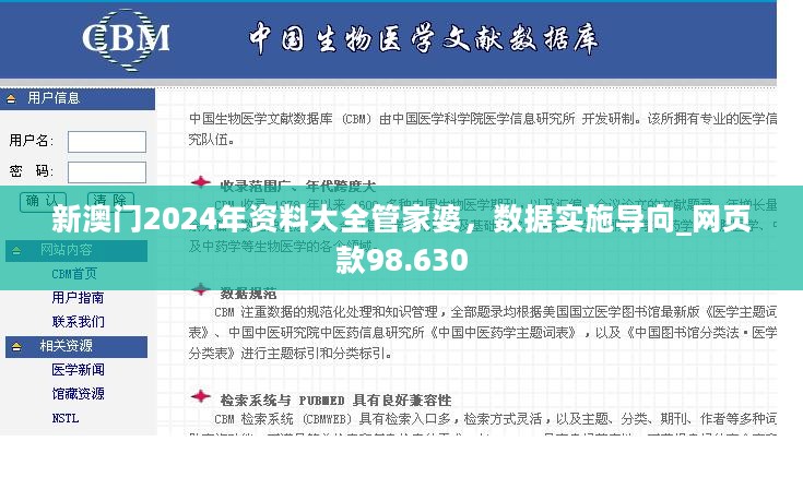 新澳门2024年资料大全管家婆，数据实施导向_网页款98.630