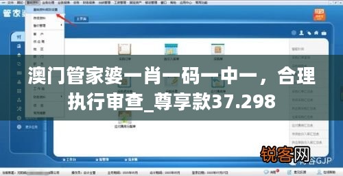 澳门管家婆一肖一码一中一，合理执行审查_尊享款37.298