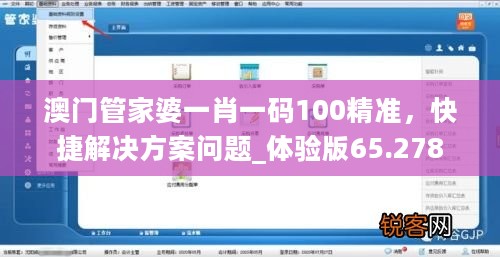 澳门管家婆一肖一码100精准，快捷解决方案问题_体验版65.278