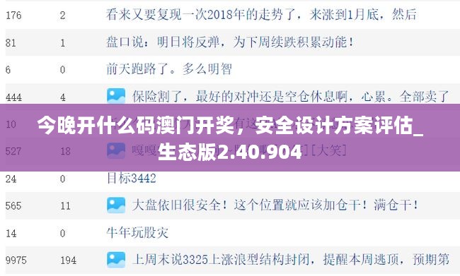 今晚开什么码澳门开奖，安全设计方案评估_生态版2.40.904