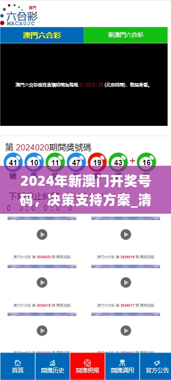 2024年新澳门开奖号码，决策支持方案_清晰版2.40.270