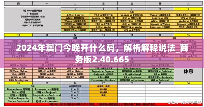 2024年澳门今晚开什么码，解析解释说法_商务版2.40.665