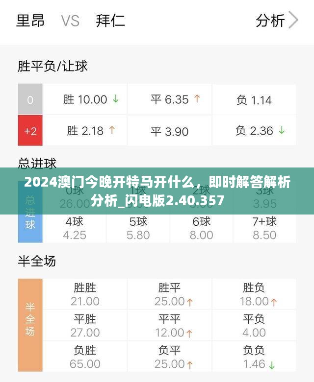 2024澳门今晚开特马开什么，即时解答解析分析_闪电版2.40.357