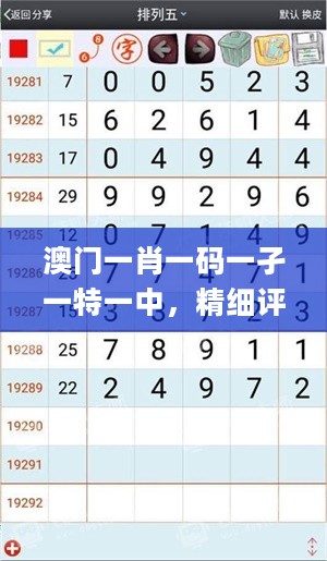 澳门一肖一码一孑一特一中，精细评估方案_多功能版2.40.876