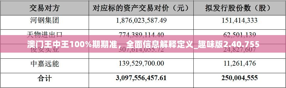 澳门王中王100%期期准，全面信息解释定义_趣味版2.40.755