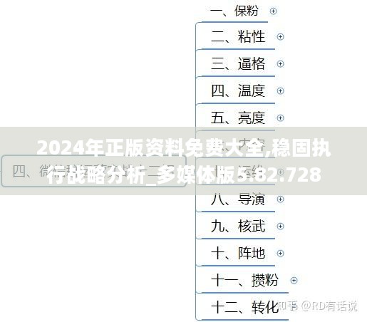 2024年正版资料免费大全,稳固执行战略分析_多媒体版5.82.728