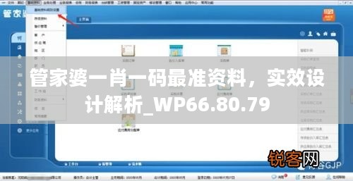 管家婆一肖一码最准资料，实效设计解析_WP66.80.79