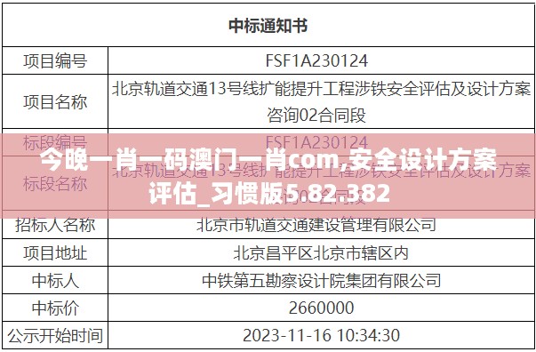 今晚一肖一码澳门一肖com,安全设计方案评估_习惯版5.82.382