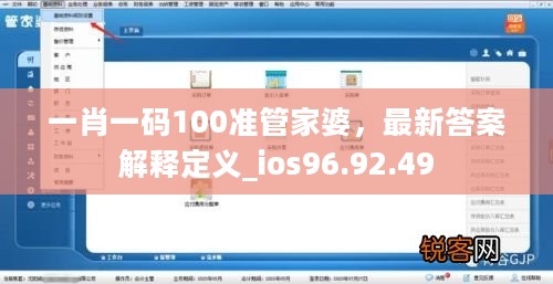 一肖一码100准管家婆，最新答案解释定义_ios96.92.49