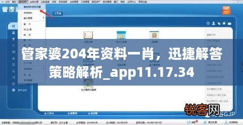 管家婆204年资料一肖，迅捷解答策略解析_app11.17.34