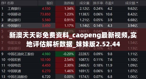 新澳天天彩免费资料_caopeng最新视频,实地评估解析数据_妹妹版2.52.44