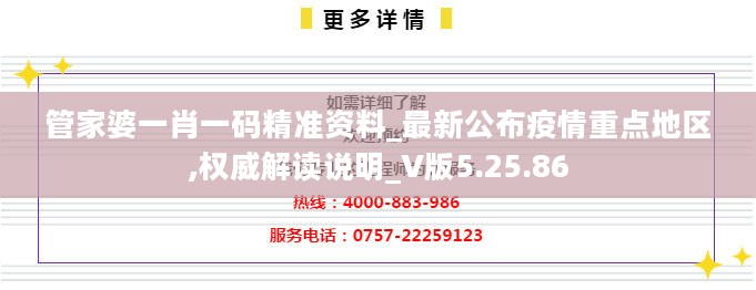 管家婆一肖一码精准资料_最新公布疫情重点地区,权威解读说明_V版5.25.86