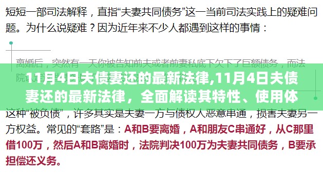 全面解读，11月4日夫债妻还最新法律特性、用户体验与目标群体分析