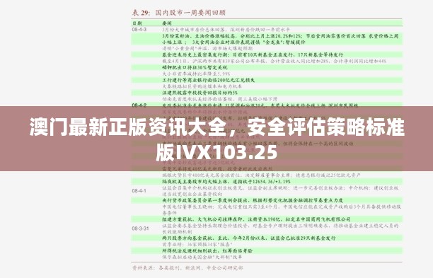 澳门最新正版资讯大全，安全评估策略标准版IVX103.25