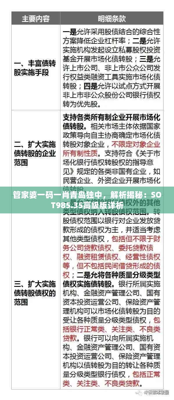 管家婆一码一肖青岛独中，解析揭秘：SOT985.35高级版详析