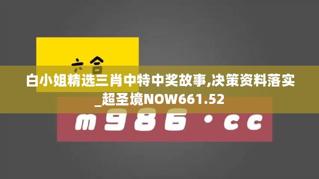 白小姐精选三肖中特中奖故事,决策资料落实_超圣境NOW661.52