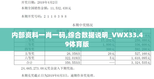 内部资料一肖一码,综合数据说明_VWX33.49体育版