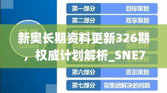 新奥长期资料更新326期，权威计划解析_SNE7.76.22独特版本