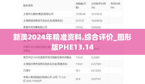 新澳2024年精准资料,综合评价_图形版PHE13.14