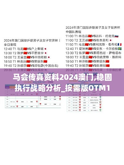 马会传真资料2024澳门,稳固执行战略分析_按需版OTM19.21