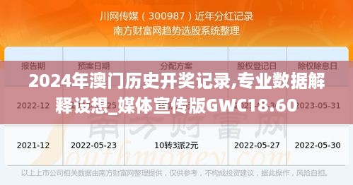 2024年澳门历史开奖记录,专业数据解释设想_媒体宣传版GWC18.60