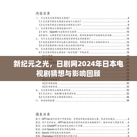 新纪元之光，日剧网2024年日本电视剧猜想与回顾展望