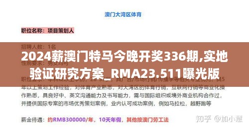 2024薪澳门特马今晚开奖336期,实地验证研究方案_RMA23.511曝光版