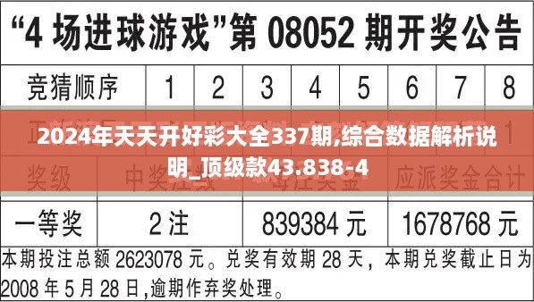 2024年天天开好彩大全337期,综合数据解析说明_顶级款43.838-4