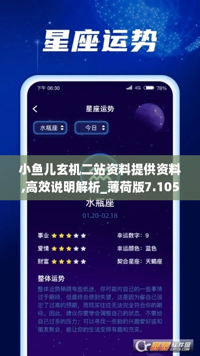 小鱼儿玄机二站资料提供资料,高效说明解析_薄荷版7.105