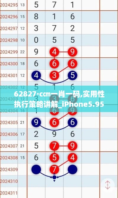 62827·c㎝一肖一码,实用性执行策略讲解_iPhone5.954