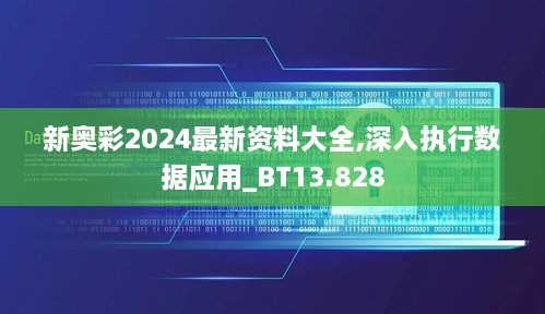 新奥彩2024最新资料大全,深入执行数据应用_BT13.828