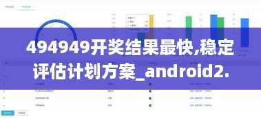 494949开奖结果最快,稳定评估计划方案_android2.435