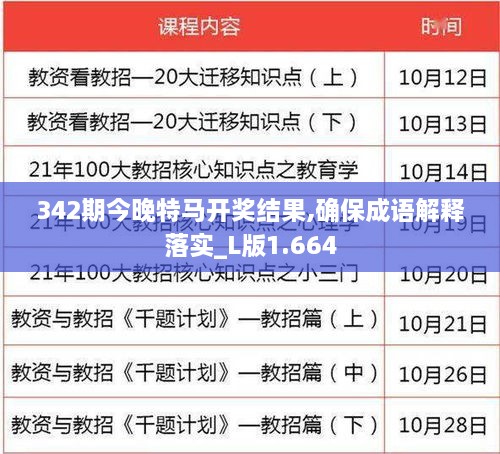 342期今晚特马开奖结果,确保成语解释落实_L版1.664