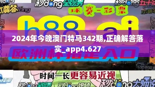 2024年今晚澳门特马342期,正确解答落实_app4.627