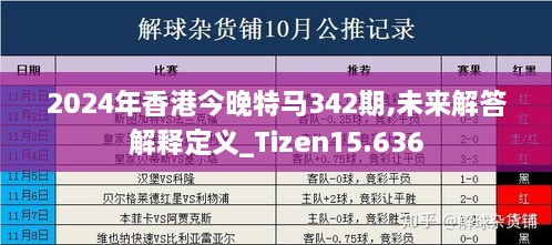 2024年香港今晚特马342期,未来解答解释定义_Tizen15.636