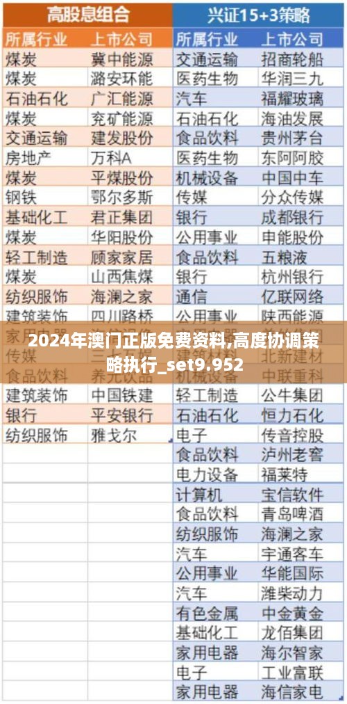 2024年澳门正版免费资料,高度协调策略执行_set9.952