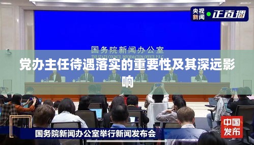 党办主任待遇落实的重要性及其深远影响