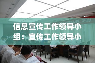 信息宣传工作领导小组：宣传工作领导小组和意识形态领导小组是一个事吗 