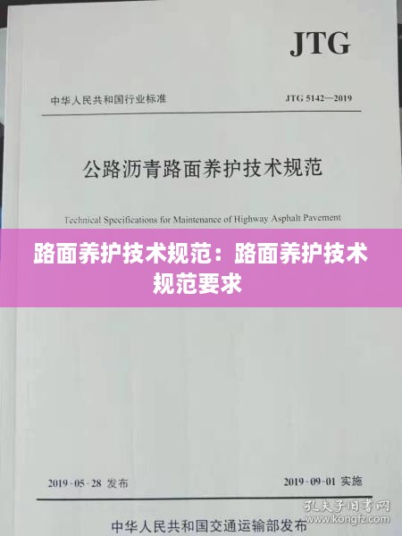 路面养护技术规范：路面养护技术规范要求 