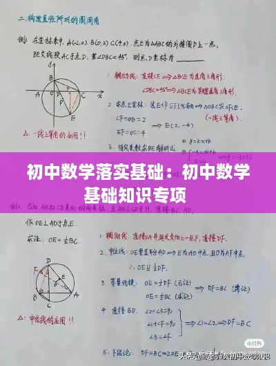 初中数学落实基础：初中数学基础知识专项 