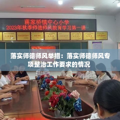 落实师德师风举措：落实师德师风专项整治工作要求的情况 